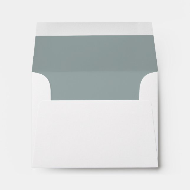 Enveloppe Geo vert | Sage Green Wedding RSVP (Dos (Bas))