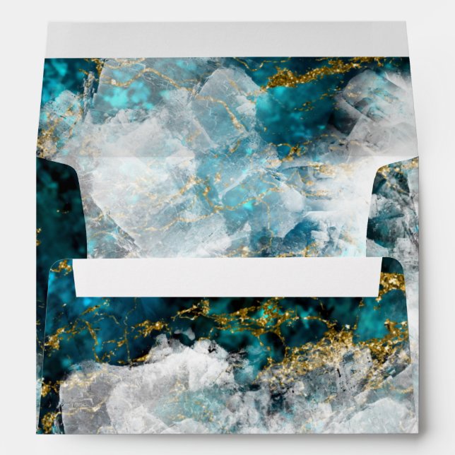 Enveloppe Géode de cristal d'apatite magnifique  (Dos (Bas))