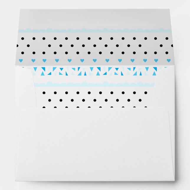 Enveloppe Géométrie bleue (Dos (Bas))