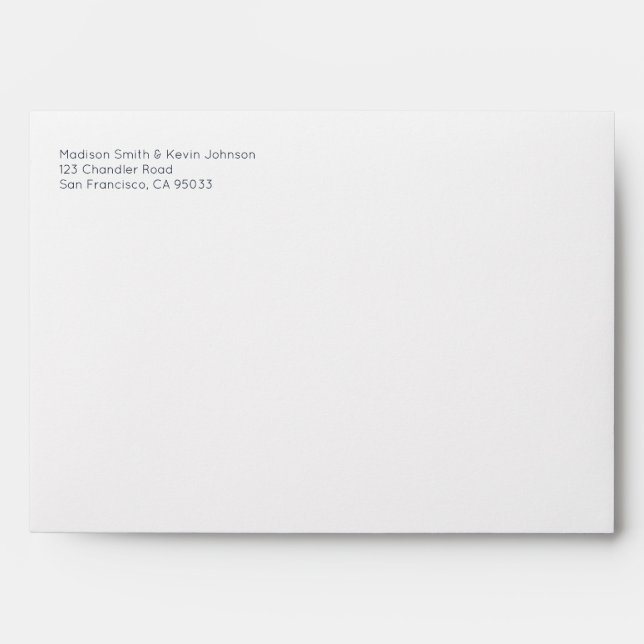 Enveloppe Géométrique moderne | Mariage bleu simple (Devant)