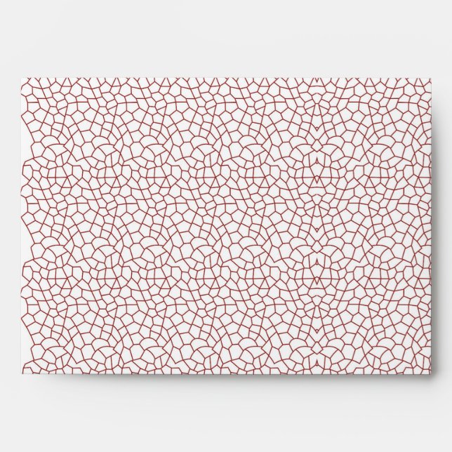Enveloppe géométrique rouge | Suite de mariage élé (Devant)