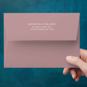 Enveloppe Gertrude Dusty Rose Classique Mariage élégant