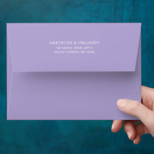 Enveloppe Gertrude Lavender Classique Mariage Élégant