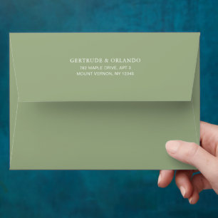 Enveloppe Gertrude Sage Green Classic Mariage élégant