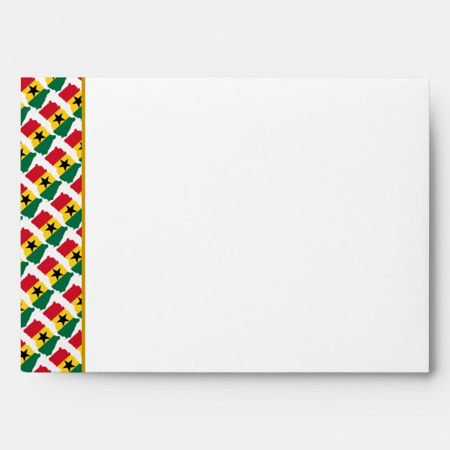 Enveloppe GHANA FLAG Mariage de célébration personnalisé (Devant)