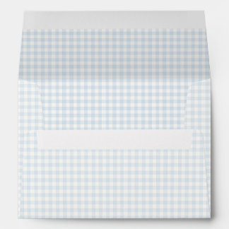 Enveloppe Gingham Classique de Printemps | Bleu Poudre