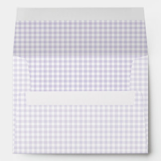 Enveloppe Gingham Classique de Printemps | Lavande Poussiére