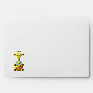 Enveloppe Girafe Mignonne avec Poisson Rouge