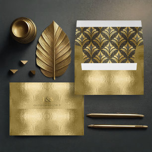 Enveloppe Glam Art Deco Mariage Gold Foil Effect ID1033
