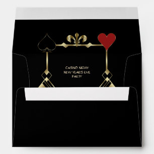 Enveloppe Glam Casino Nuit Nouvel An Eve Retour Adresse
