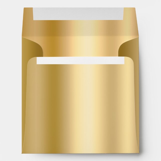 Enveloppe Glam Ombre Foil Shimmer Or (Dos (Bas))
