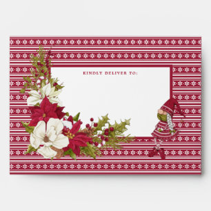 Enveloppe Gnome rouge et blanc pour l'île des Fêtes