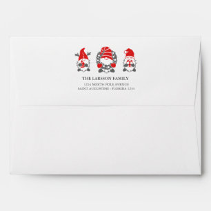 Enveloppe Gnomes amusants Vacances de Noël