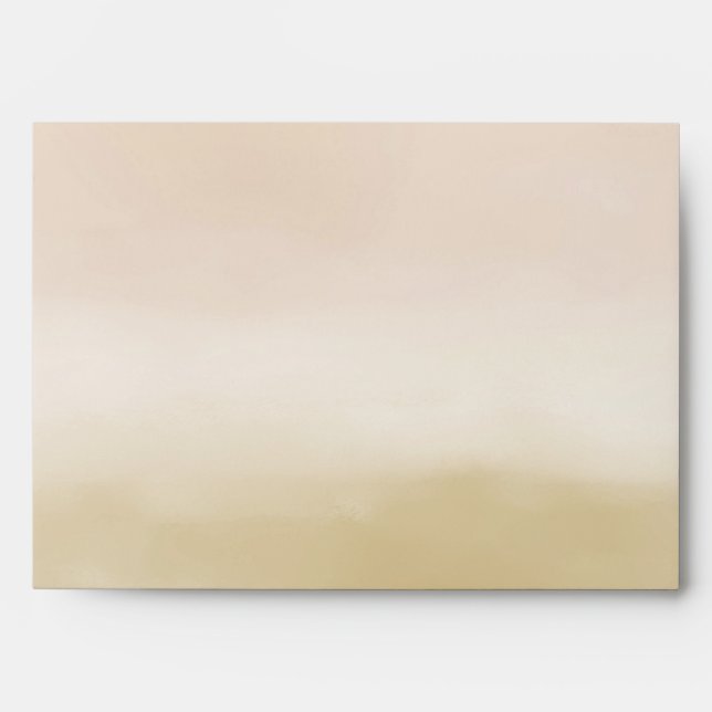 Enveloppe Gold Cream Peach Ombre Life est magnifique (Devant)