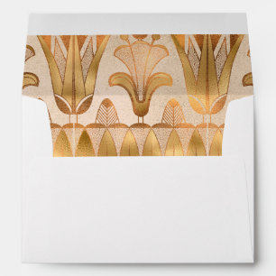 Enveloppe Gold Egyptian Art Déco Matching