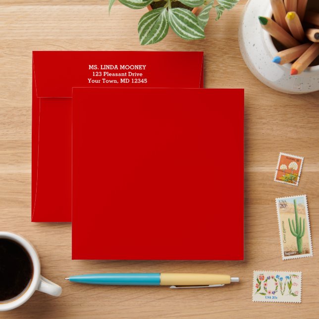 Enveloppe Gold et Ruby Red Parties scintillant Look (Desk)
