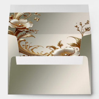 Enveloppe Gold Floral Envelope