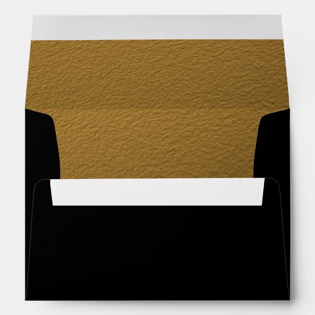 Enveloppe Gold Foil et Black Surprise Party (Dos (Bas))