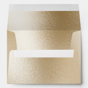 Enveloppe Gold Metallic Moderne Élégant Chic Mariage élégant