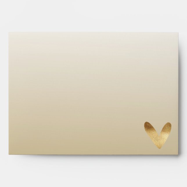 Enveloppe Gold Ombre Heart (Devant)