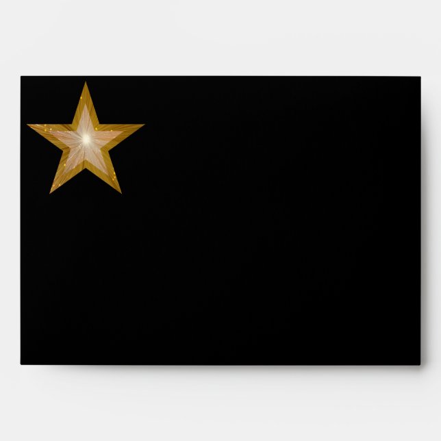 Enveloppe Gold Star noir (Devant)