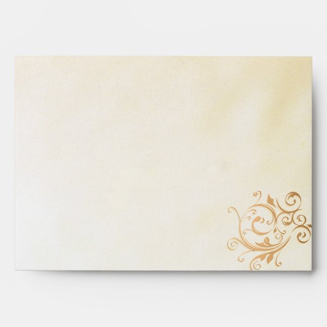 Enveloppe Gold Swirl - A7 (Devant)