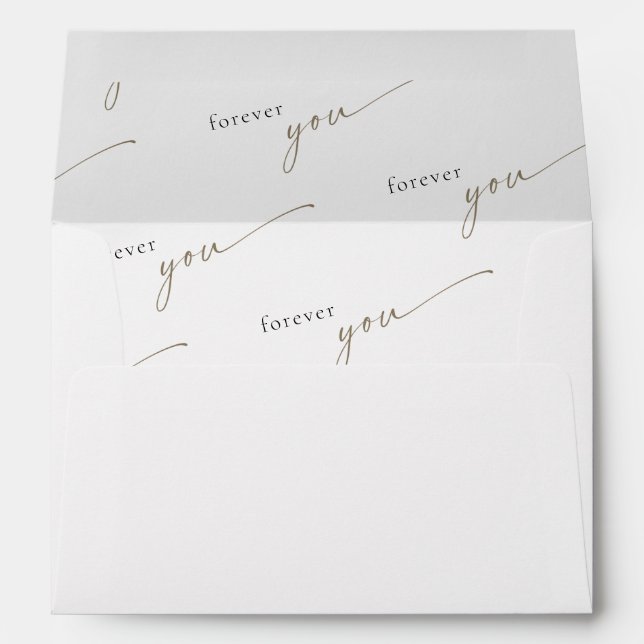 Enveloppe Gold Text Forever You Mariage (Dos (Bas))