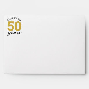 Enveloppe Golden 50th Mariage Anniversary encourage à 50 ans
