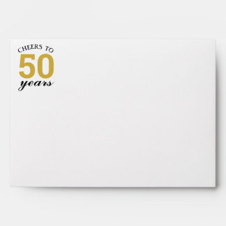 Enveloppe Golden 50th Mariage Anniversary encourage à 50 ans