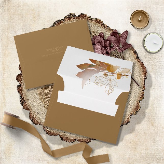 Enveloppe Golden Automne Splash Mariage ID655 (Créateur téléchargé)