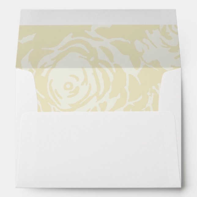 Enveloppe Golden Gold Blooms Foil Invitation (Dos (Bas))