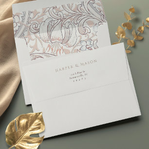 Enveloppe Golden Lily Mariage Musty Rose
