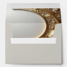 Golden Ornate Frame Envelope