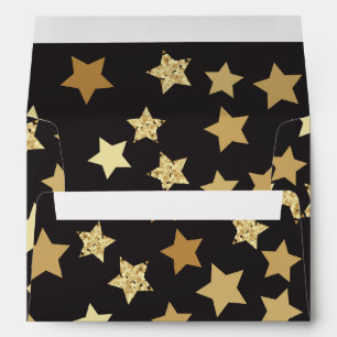 Enveloppe Golden Stars du Black Background