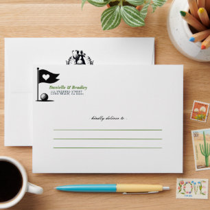 Enveloppe Golf Couple Mariage