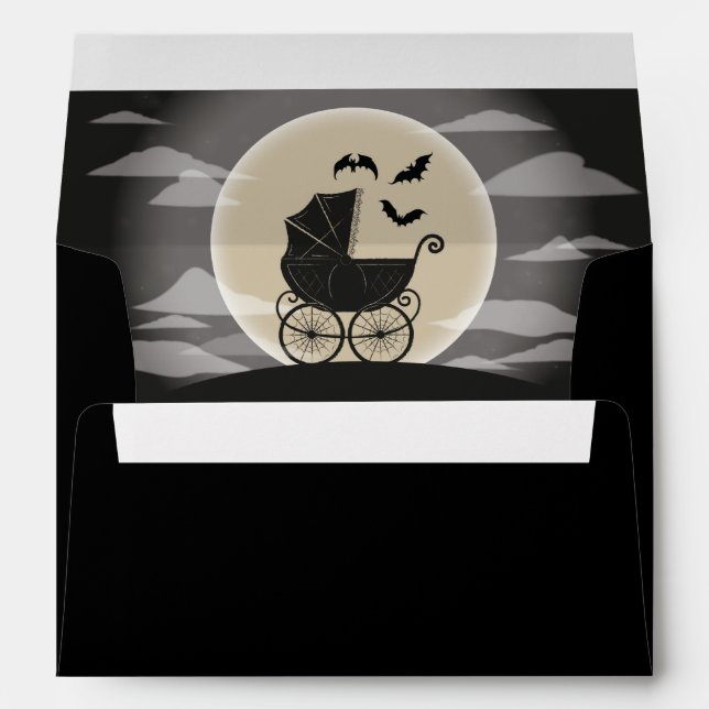 Enveloppe Gothic Baby Shower Halloween (Dos (Bas))