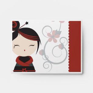 Enveloppe gothique Kokeshi
