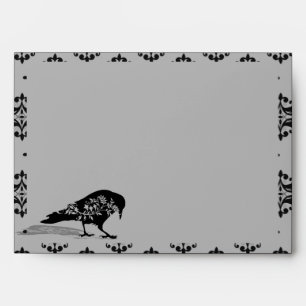 Enveloppe gothique noire de mariage de cadre de