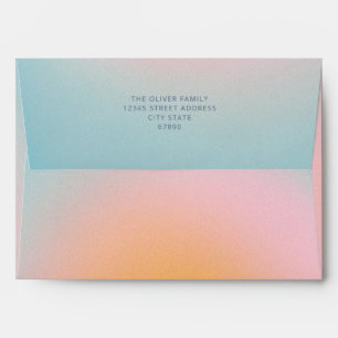 Enveloppe Gradient céleste moderne Pastel Blue Matching