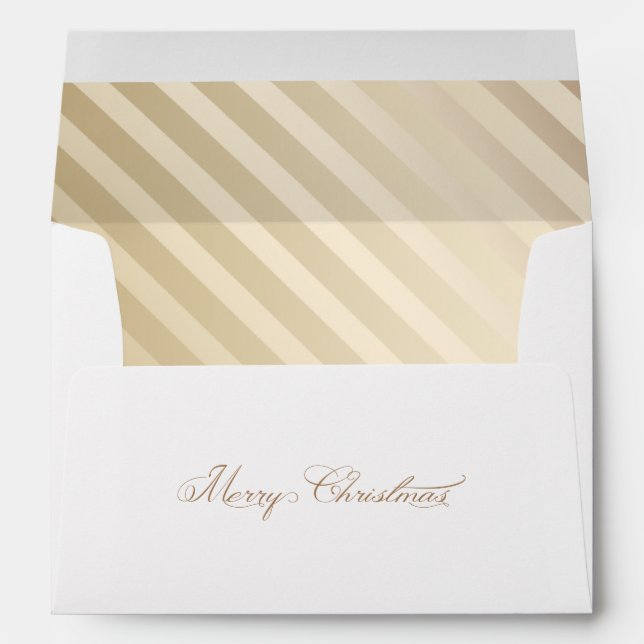 Enveloppe Gradier or glam Grandes bandes/Script de calligrap (Dos (Bas))