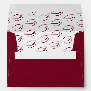 Enveloppe Graduation 2024 Bourgogne Casquette Motif