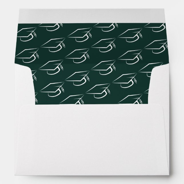 Enveloppe Graduation 2024 Casquette Green Graduate (Dos (Bas))
