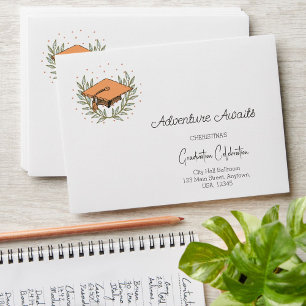 Enveloppe Graduation Script Classe Année Adresse de retour
