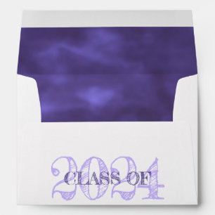 Enveloppe Graduation Violet Violet   Watercolor Grad Party