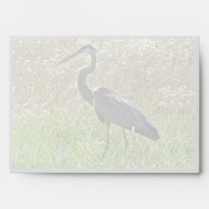 Enveloppe Grand héron bleu - Ardea herodias