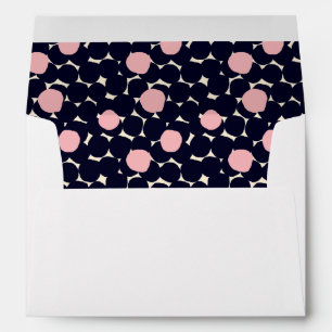 Enveloppe Grand motif de point bleu et rose