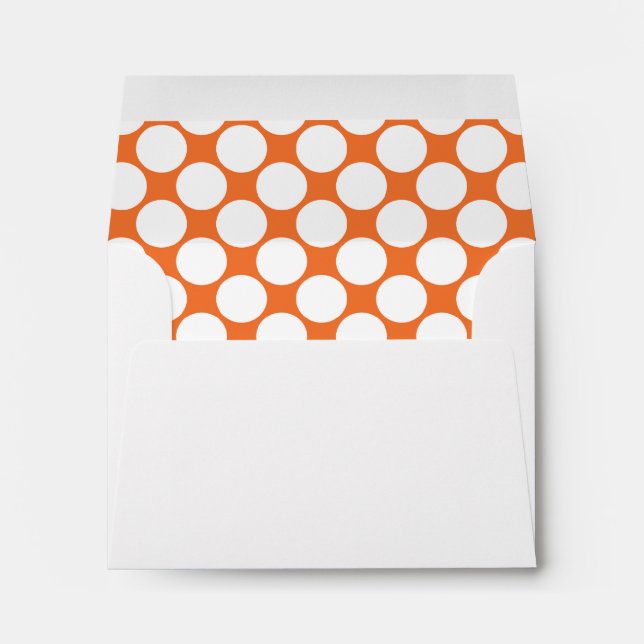 Enveloppe Grand Pois {Tangerine} (Dos (Bas))