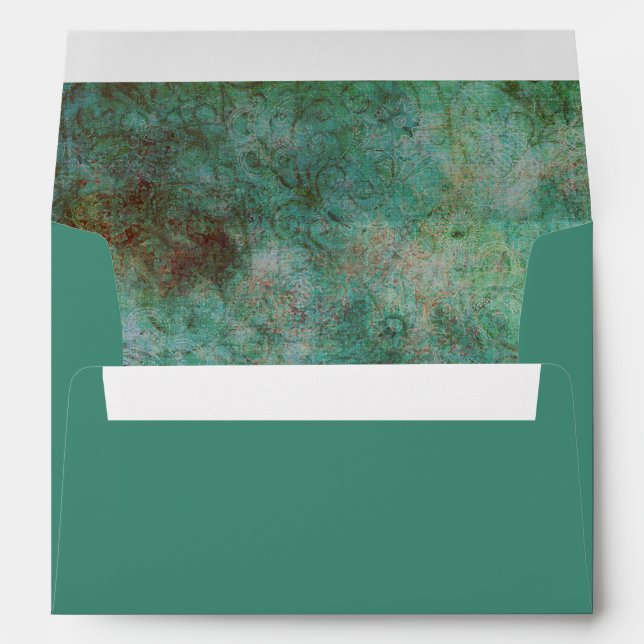 Enveloppe Granite moderne et Turquoise (Dos (Bas))
