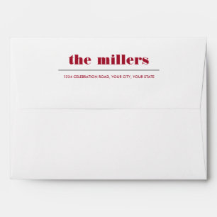 Enveloppe Graphique minimal   Red star HIPSTER Adresse de re