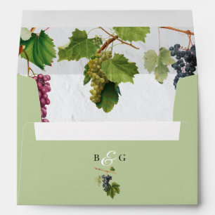 Enveloppe Grappes île grecque 5x7 Faire-part de mariage